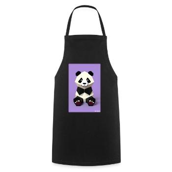 Panda Polygone Sauvage Panda Ours Sauvage Zoo Animal - Tablier de cuisine - noir - Devant - AI Model Male 185 dark (185cm)
