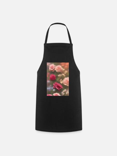 Blumen Kunst - Kochschürze - Schwarz