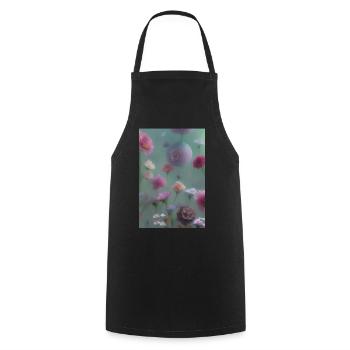 Art floral - Tablier de cuisine - noir - Devant - AI Model Male 185 dark (185cm)
