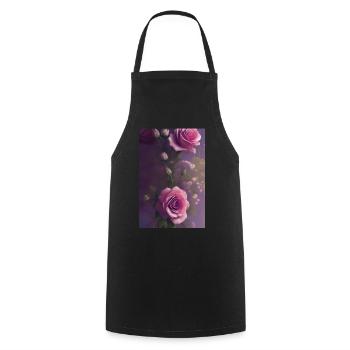 Art floral - Tablier de cuisine - noir - Devant - AI Model Male 185 dark (185cm)