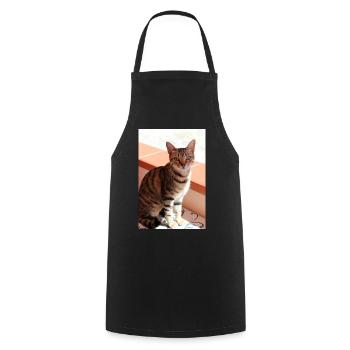 Katze Kätzchen - Kochschürze - Schwarz - Vorne - AI Model Male 185 dark (185cm)