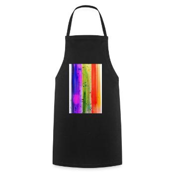 Splashes of paint - Cooking Apron - black - Front - AI Model Male 185 dark (185cm)