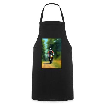 Motocross Riding - Cooking Apron - black - Front - AI Model Male 185 dark (185cm)