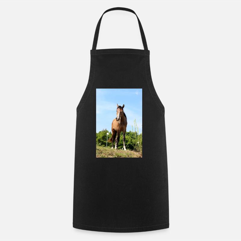 Affiche Cheval Cheval - Tablier de cuisine - noir