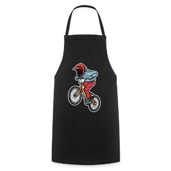 Funny BMX boy - Cooking Apron - black - Front - AI Model Male 185 dark (185cm)