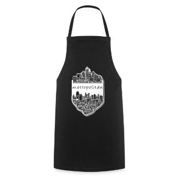 Métropolitain - Tablier de cuisine - noir - Devant - AI Model Male 185 dark (185cm)