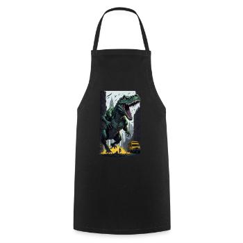 T Rex - Tablier de cuisine - noir - Devant - AI Model Male 185 dark (185cm)
