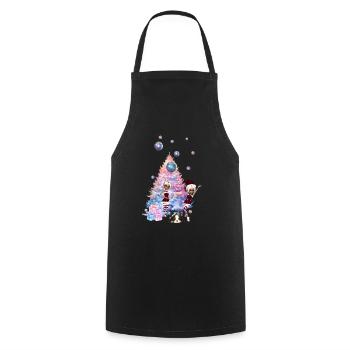 Cute Elves Celebrate the Christmas Season - Cooking Apron - black - Front - AI Model Male 185 dark (185cm)