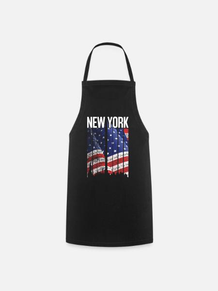 New York Flag Mosaic - Cooking Apron - black