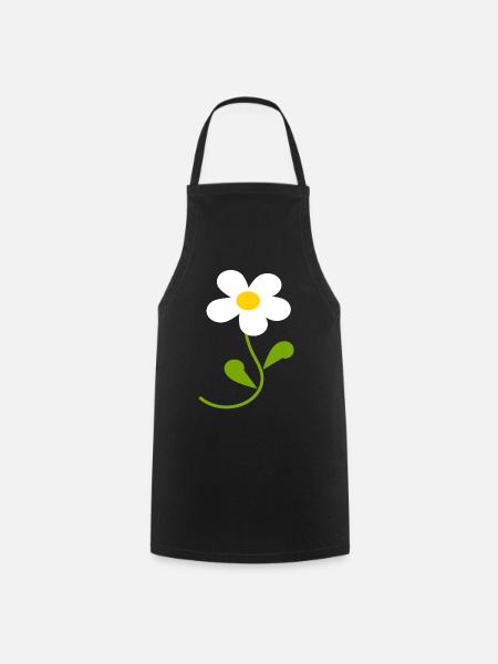 Retro Gänseblümchen Blume Weihnachts Geschenk - Kochschürze - Schwarz