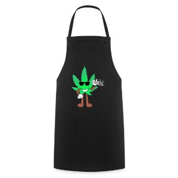 Der Bloom - Weed Cannabis Stoned Hanf Marihuana - Kochschürze - Schwarz - Vorne - AI Model Male 185 dark (185cm)