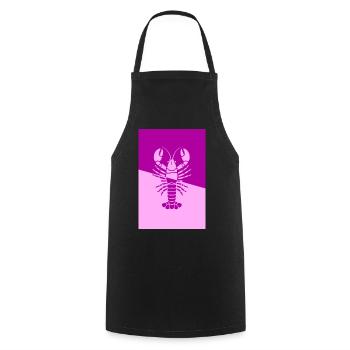Poster Lobster pink pink - Cooking Apron - black - Front - AI Model Male 185 dark (185cm)