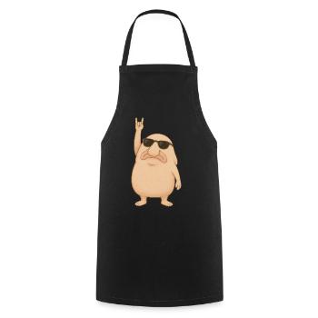 Blobfish Rocks - Cooking Apron - black - Front - AI Model Male 185 dark (185cm)