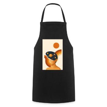 Génie abstrait - Tablier de cuisine - noir - Devant - AI Model Male 185 dark (185cm)