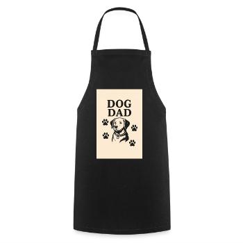 Dog Dad  - Cooking Apron - black - Front - AI Model Male 185 dark (185cm)