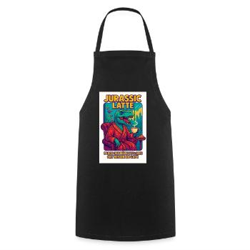 T-Rex Latte - Das Café der Legenden - Kochschürze - Schwarz - Vorne - AI Model Male 185 dark (185cm)
