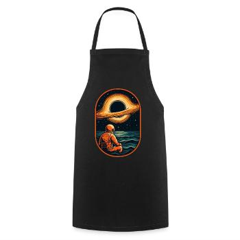 Cosmic Explorer Astronaut Artwork - Cooking Apron - black - Front - AI Model Male 185 dark (185cm)