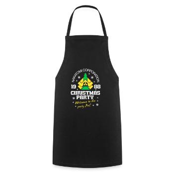 Nakatomi Christmas Party – Funny Movie Design - Cooking Apron - black - Front - AI Model Male 185 dark (185cm)