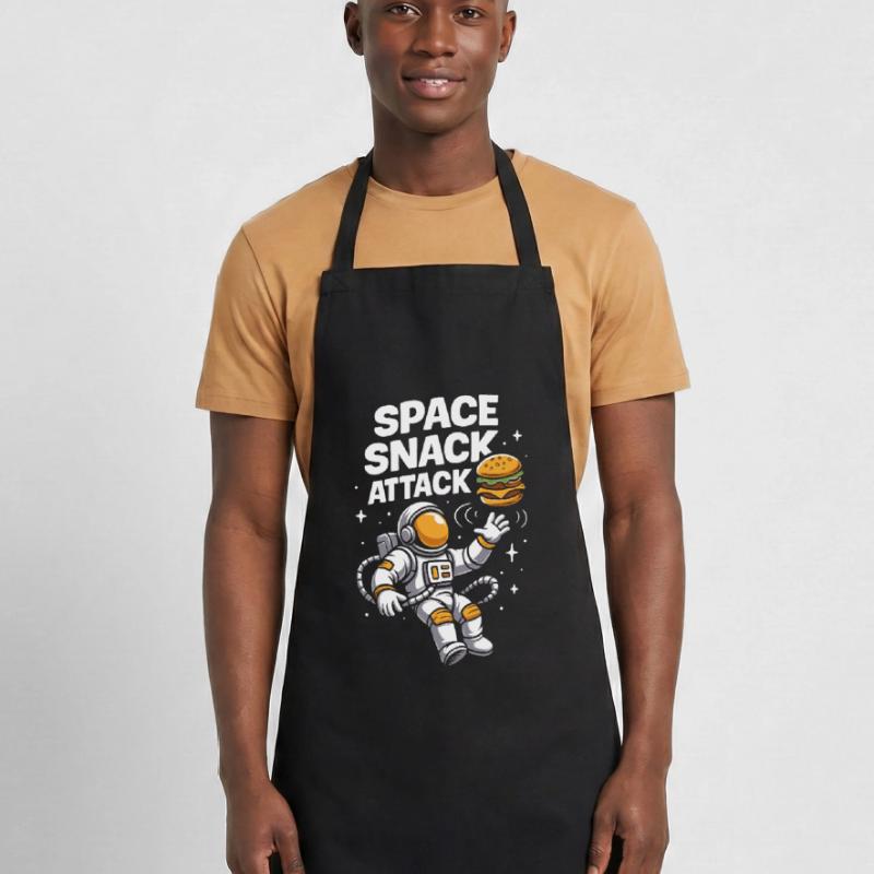 Conception spatiale du hamburger d'astronaute Tablier de cuisine