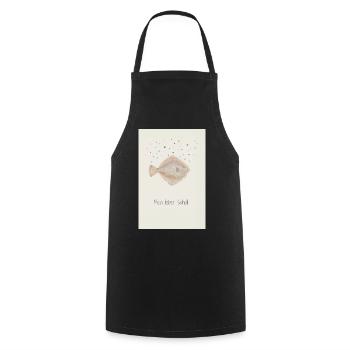 Mon cher Scholli fish design - Tablier de cuisine - noir - Devant - AI Model Male 185 dark (185cm)