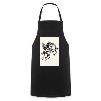 Angel - Cooking Apron - black - Front - AI Model Male 185 dark (185cm)
