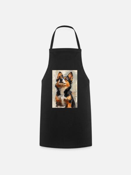 Illustration eines Hundes - Kochschürze - Schwarz