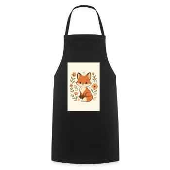 Kleiner Fuchs - Kochschürze - Schwarz - Vorne - AI Model Male 185 dark (185cm)