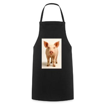 Pastel pig pig - Cooking Apron - black - Front - AI Model Male 185 dark (185cm)