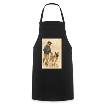 Matt and Holly - Cooking Apron - black - Front - AI Model Male 185 dark (185cm)
