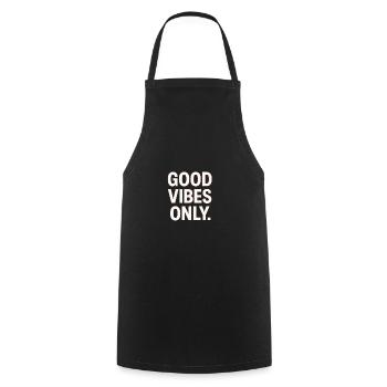 Gute Vibes Only - Neon Kontrast - Cooking Apron - black - Front - AI Model Male 185 dark (185cm)