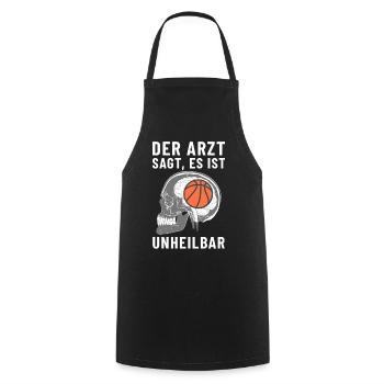 The doctor says it's incurable basketball - Cooking Apron - black - Front - AI Model Male 185 dark (185cm)