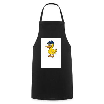 Duck in D Cap - Cooking Apron - black - Front - AI Model Male 185 dark (185cm)