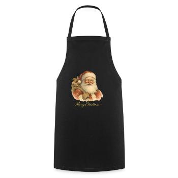 Joyeux Noël Père Noël - Tablier de cuisine - noir - Devant - AI Model Male 185 dark (185cm)