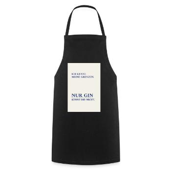 Gin Knows No Borders – Minimal Poster - Cooking Apron - black - Front - AI Model Male 185 dark (185cm)