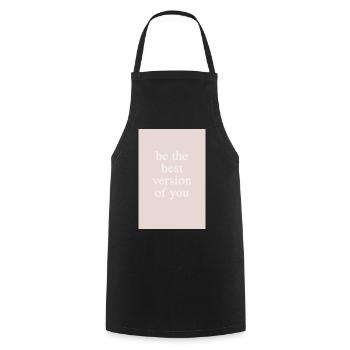 Sois la meilleure version de toi-même - Tablier de cuisine - noir - Devant - AI Model Male 185 dark (185cm)