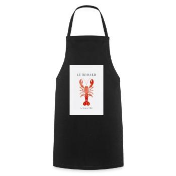 Le Homard Club Reduced Lobster Design France - Tablier de cuisine - noir - Devant - AI Model Male 185 dark (185cm)