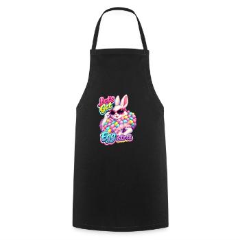 Bunny Bunny Bunny Printemps Fleurs de Printemps Jardin d’été de Pâques - Tablier de cuisine - noir - Devant - AI Model Male 185 dark (185cm)
