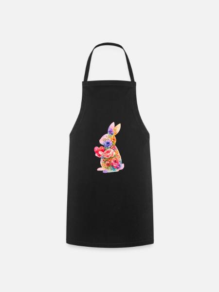 Hase Herz Niedlich - Kochschürze - Schwarz