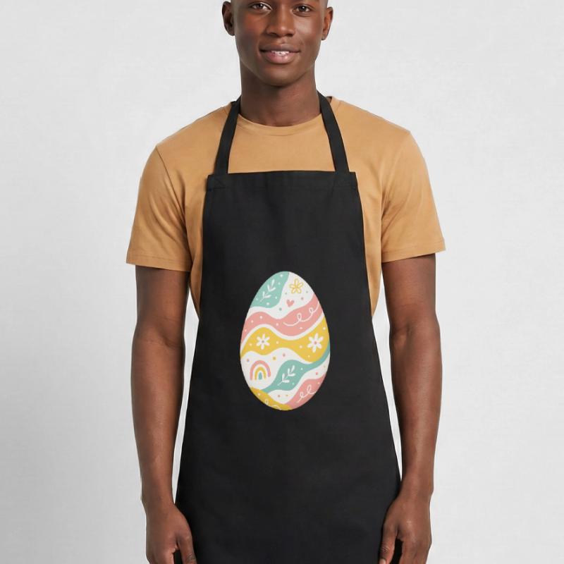 Pastel Easter Egg Pattern Cooking Apron
