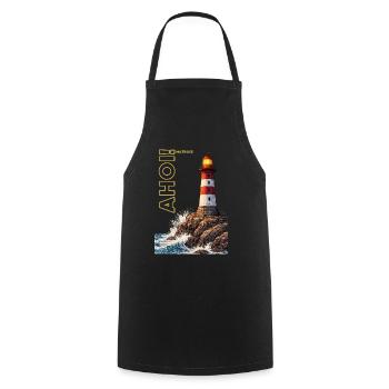 AHOI! Matrose - Kochschürze - Schwarz - Vorne - AI Model Male 185 dark (185cm)