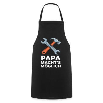 Papa Macht's Möglich Handwerker Spruch Väter - Kochschürze - Schwarz - Vorne - AI Model Male 185 dark (185cm)