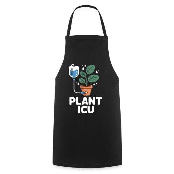 Plant Icu Plant Rescuer Pfnaze - Cooking Apron - black - Front - AI Model Male 185 dark (185cm)