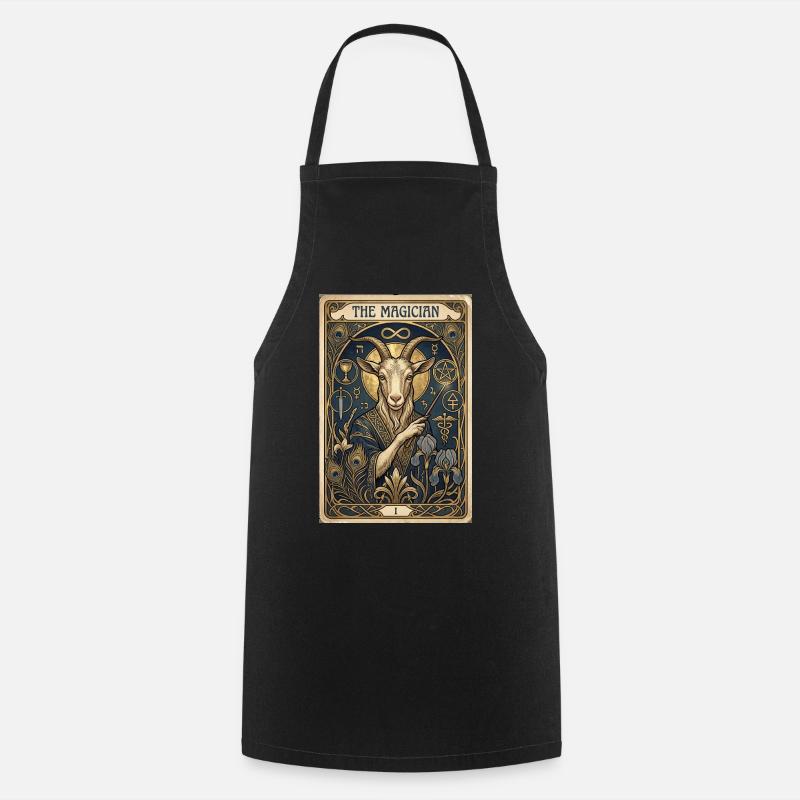 La chèvre, le magicien - Tablier de cuisine - noir