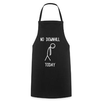 No downhill today Bicycle Mountain Bike MTB - Cooking Apron - black - Front - AI Model Male 185 dark (185cm)