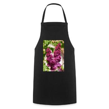 Lilas en fleurs dans le jardin printanier - Tablier de cuisine - noir - Devant - AI Model Male 185 dark (185cm)