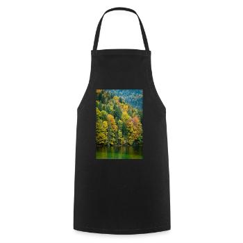 Arbres d’automne à l’Eibsee en Bavière - Tablier de cuisine - noir - Devant - AI Model Male 185 dark (185cm)