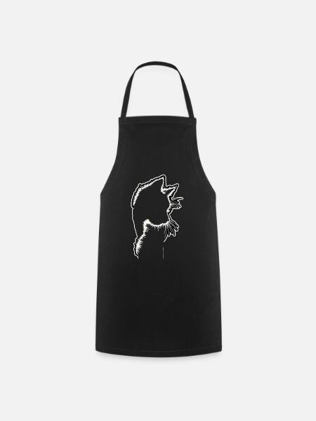 Katzensilhouette | Minimalistisches Design - Kochschürze - Schwarz