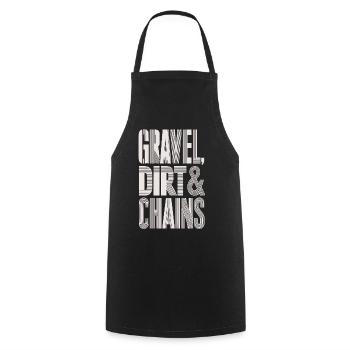 Gravel Bike Gift Shirt - Cooking Apron - black - Front - AI Model Male 185 dark (185cm)