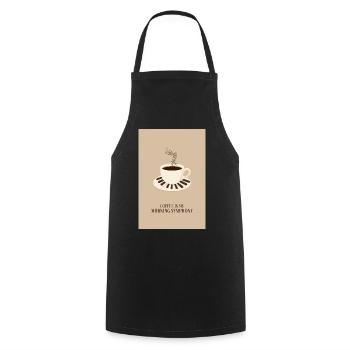 Coffee Is My Morning Symphony - Kochschürze - Schwarz - Vorne - AI Model Male 185 dark (185cm)