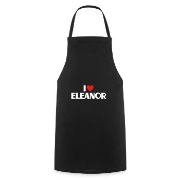 I love Eleanor Rotes Herz Liebe Fan Geschenk - Kochschürze - Schwarz - Vorne - AI Model Male 185 dark (185cm)